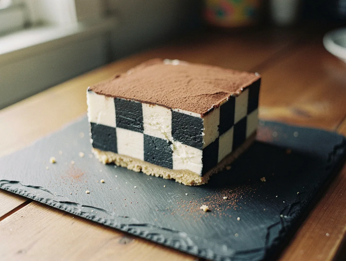 E-Ink Inspired Cheesecake